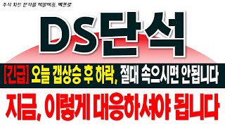 DS단석 주가전망긴급 오늘 갭상승 후 하락 절대 속으시면 안됩니다 지금 이렇게 대응하셔야 합니다 ds단석전망 ds단석 [upl. by Atikahc]