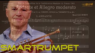 Andante et allegro moderato para trompeta y piano de René Gaudron [upl. by Artamas]