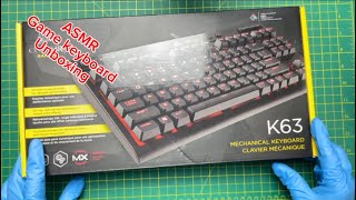 ASMR Unboxing budget Gaming keyboard No talking [upl. by Ahsinet]