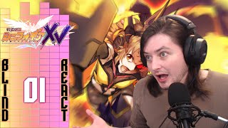 Teeaboo Reacts  Symphogear XV Episode 1  Perfection [upl. by Arramahs]