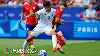 Uzbekistan v Spain  Paris Olympics 2024 Mens Soccer Highlights  NBC Sports [upl. by Weston]