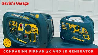 Firman W3650IE vs Firman W2000I Which size works best for you Generator Review [upl. by Theis]