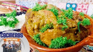 Receta Espinazo en salsa cremosa de poblano con huauzontles  Cocineros Mexicanos [upl. by Desmund]