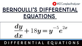 Bernoullis Differential Equations differentialequations differentialequations [upl. by Thgiwed]