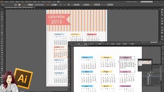 Tutorial illustrator Editar y personalizar un calendario [upl. by Merete]