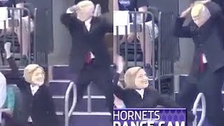 Hillary Clinton amp Donald Trump Dance To quotJuju On That Beatquot At Hornets Game [upl. by Holtz554]