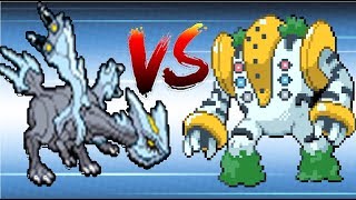 Pokemon Kyurem amp Zekrom amp Reshiram vs Regigigas amp Regirock amp Registeel amp Regice [upl. by Orel]