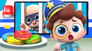 Who Took the Donut  Police Chase  Nursery Rhymes amp Kids Songs  BabyBus [upl. by Josselyn]