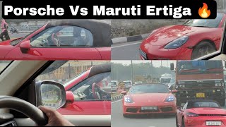 Porsche Vs Maruti Ertiga Race Lag gai😱 vlog porsche ertiga manjitsinghvlogs [upl. by Ellinger]