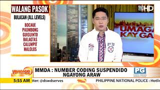 MMDA lifts number coding amid habagat rains [upl. by Anaed]