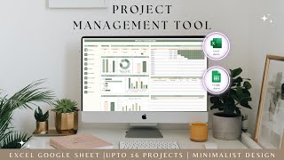 Project planner Multi project tracker Project Management tool Dashboard Excel google sheet template [upl. by Norre]