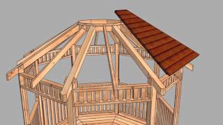 Gazebo 10ft Octagon Assembly Sequence from Outdoor Living Today 2016 [upl. by Nalced451]