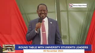 Raila Odingas Powerful speech as he addresses University student Leaders [upl. by Ebberta957]