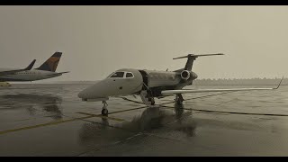 Embraer Phenom 300 landing into Kushiro Airport 4k 60fps [upl. by Karolina]