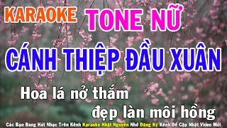 Cánh Thiệp Đầu Xuân Karaoke Tone Nữ Nhạc Sống  Phối Mới Dễ Hát  Nhật Nguyễn [upl. by Annatnas557]