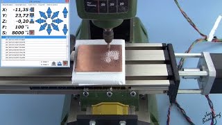 PCB milling tutorial with a Proxxon MF 70 CNC milling machine using Estlcam and PCBGCODE [upl. by Assenav]