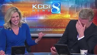 News Anchors Cant Stop Laughing At Honking Dog [upl. by Arlin740]