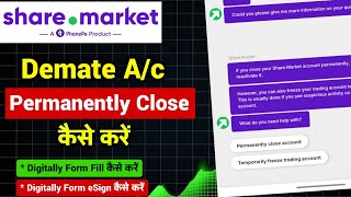 Phonepe share market demate account permanently closed  Phonepe share market demate account closing [upl. by Annaeirb52]