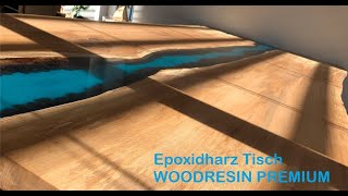 Epoxidharz Tisch selber bauen  Anleitung  WOODRESIN PREMIUM [upl. by Riess]