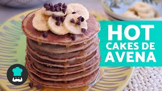 PANCAKES de AVENA y PLÁTANO 🥞🍌 Hot Cakes Saludables [upl. by Alexandrina530]