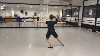 PliésTendus Pas De Bourrées Pirouette En Dedans Ballet Class Tutorial beginner [upl. by Ssegrub]