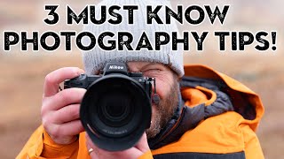 3 EASY PHOTOGRAPHY TIPS every BEGINNER should know [upl. by Enoed]