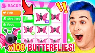 Trading 100 BUTTERFLIES In The NEW Adopt Me UPDATE  Adopt Me Trading And BUTTERFLY UPDATE [upl. by Hpesojnhoj413]