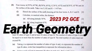 Earth Geometry 2023 GCE P2 KnowStechAcademy [upl. by Zedekiah]