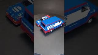 143 Team Renault quotPhilipsquot Ford Transit amp Renault 5 Maxi Turbo diecast van rallycar groupb [upl. by Brianna]