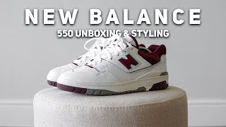 New Balance 550 Unboxing  Styling 2022 [upl. by Phillida]