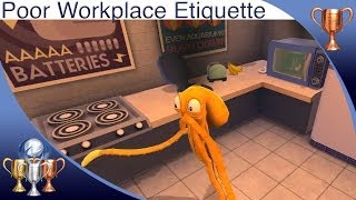 Octodad Dadliest Catch PS4  Poor Workplace Etiquette  Trophy Guide Destroy the Breakroom [upl. by Ariamo]