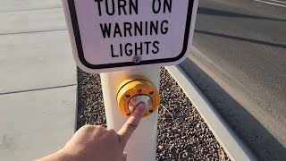 Odd Moment My Crosswalk Button Experience  La Canada Roundabout W Polara Buttons OV AZ [upl. by Dnalyar]