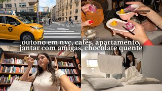 novembro em nova york outono arrumando a casa cafés chocolate quente [upl. by Ebonee299]