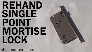 How to Rehand a SinglePoint Mortise Lock Replacement for lock in Pella doors [upl. by Kayley]