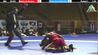 2012 Pan Am 55 KG WM Semifinal Marcia Andrades VEN vs Alma Jane Valencia MEX [upl. by Stagg]