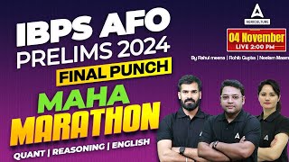 IBPS AFO Marathon Classes  IBPS AFO Prelims Maha Marathon  Complete Details [upl. by Cedric]