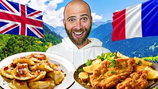 100 Hours in Europe 🇮🇹🇬🇧🇫🇷 Eating in Italy France and England [upl. by Aratak242]