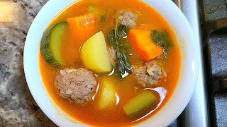 Caldo De Albondigas  Ground Beef Recipe [upl. by Tehr]