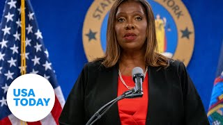 Trump family sued by New York AG Letitia James  USA TODAY [upl. by Ardnayek]