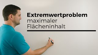 Extremwertproblem Laufbahn Rechteck Halbkreise maximaler Flächeninhalt  Mathe by Daniel Jung [upl. by Enelak]