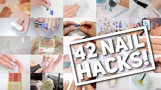 42 NAIL HACKS  Nail Art Hack Compilation [upl. by Buckels]