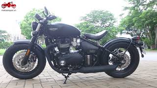 motoanhquocvn ĐÁNH GIÁ TRIUMPH BOBBER BLACK 2018 [upl. by Ecnerrot]