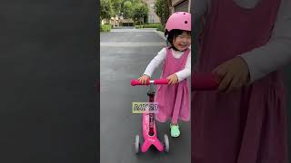 Baby learns how to scooter time lapse [upl. by Zoarah]