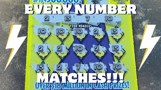 Every Number Matches‼️ We Find A Manual Win All On A Lotto Luck 🍀 Georgia Lottery Tickets [upl. by Ateekahs]