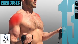 13 RESISTANCE BAND SHOULDER EXERCISES AND WHAT PART OF THE SHOULDER THEY TARGET VOL2 [upl. by Kcirb]