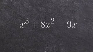 How to factor a polynomial to the third degree by factoring out an x [upl. by Yoccm]