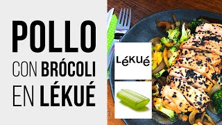 Pollo con Brocoli en LÉKUÉ al Microondas Receta fácil en estuche de vapor [upl. by Nixon]