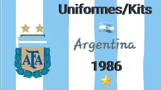 Pes 2018  UniformesKits Argentina 1986 [upl. by Remmer649]