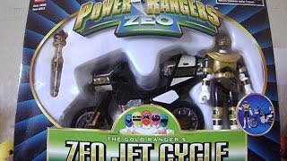 Power Rangers Zeo  Gold Ranger Figure and Jet Cycle Review [upl. by Wycoff]