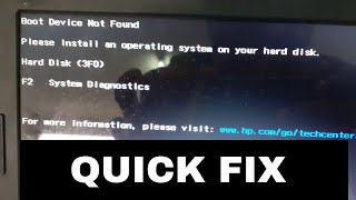 Boot Device Not Found 3F0 Error Fix It Like a PRO in 2024 [upl. by Acalia341]